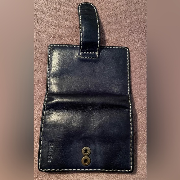 Vintage Roots Dark Navy Leather Card Holder *see description* - Picture 5 of 12